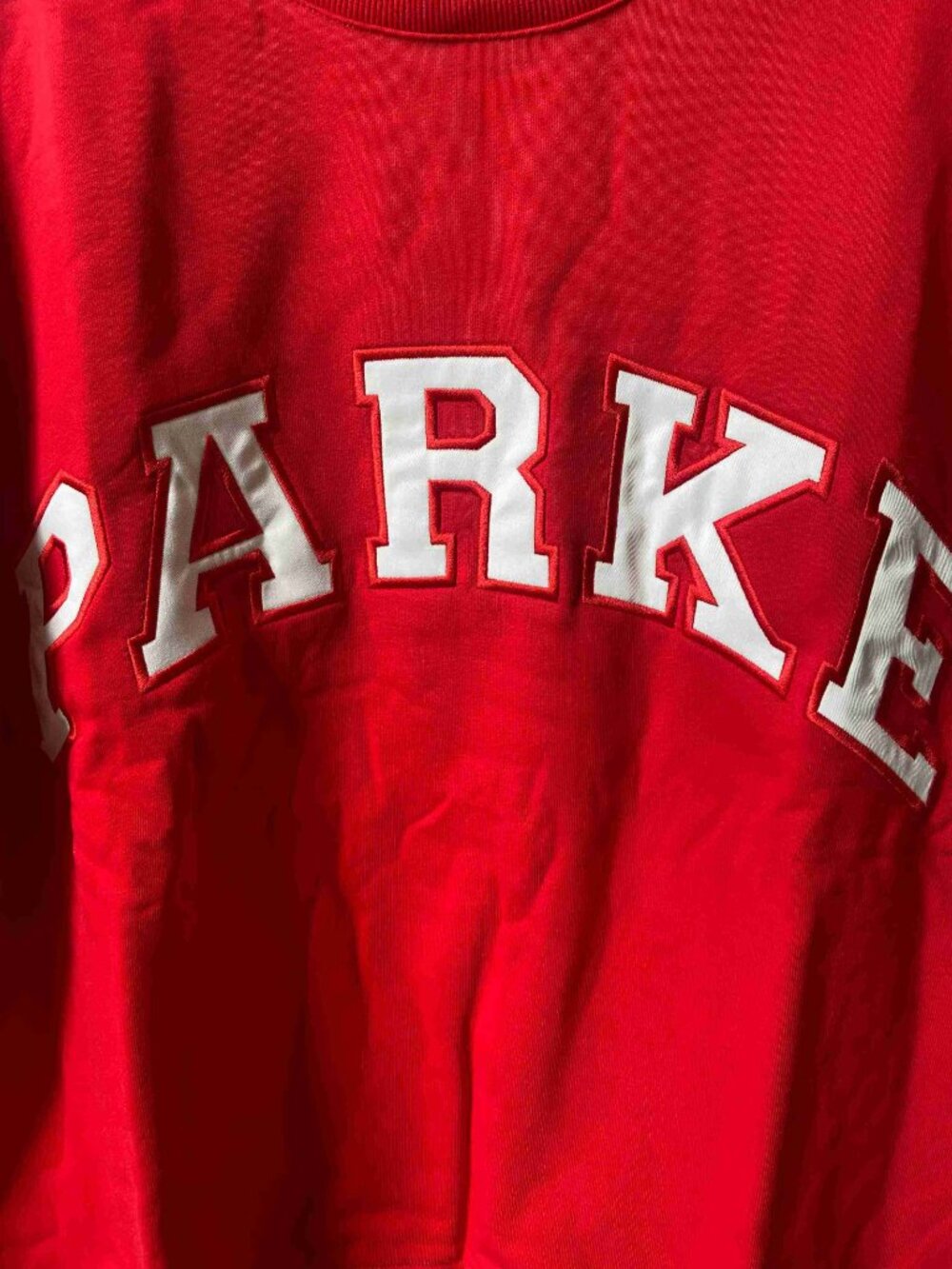 PARKE Red Letter Patch Mock Neck Sweatshirt - Picture 3 of 6